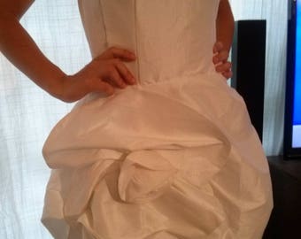 White strapless cocktail dress