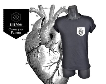Anatomical heart T-shirt/Ellefabric
