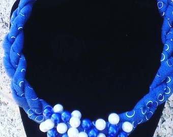 braided seshoeshoe fabric necklace
