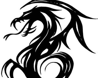 Etched Tribal Dragon