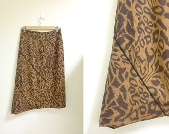 Leopard print midi skirt s/m