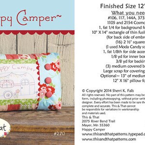 Camper quilt pattern | Etsy