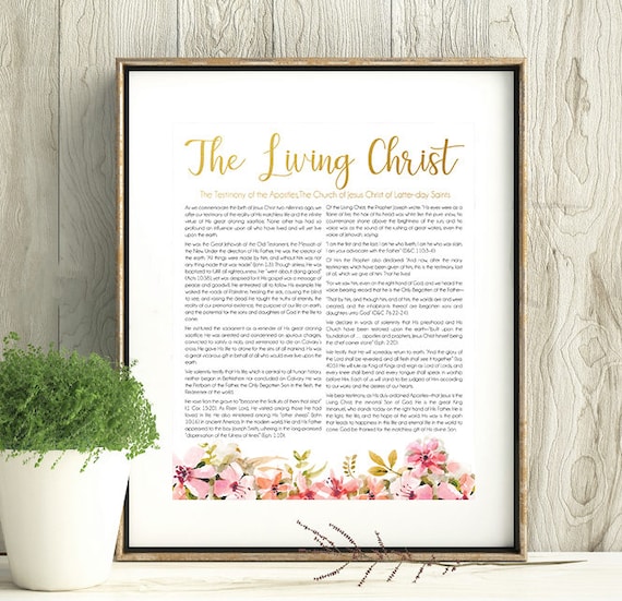 LDS Living Christ LDS Wall Art Printable Instant Download