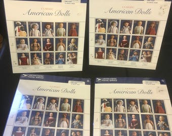 American Doll collectors stamp sheet