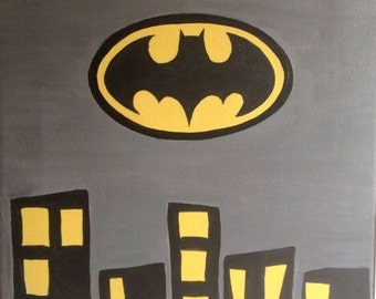 Gotham City Batman City Skyline Buildings Vinyl Wall
