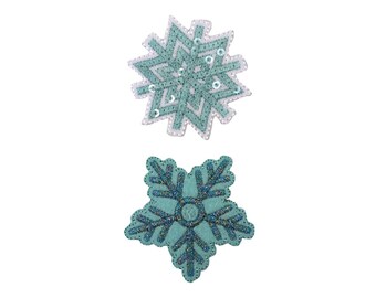 Snowflake Iron On Applique, Snowflake Iron on Patch, Christmas Patch, Winter Patch, Winter Applique, Kids Patch, Embroidered Patch