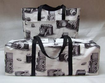 Vintage Camera Carrying Case with Accessory Bag for the Silhouette Cameo 3 / Cricut Explore Air 2 / Cricut Maker /Brother ScanNCut / Explore