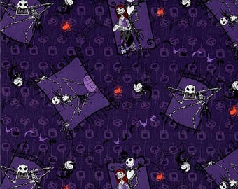 Disney Nightmare Before Christmas Jack And Sally Cotton
