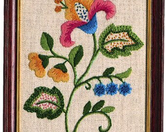 CW 401 Floral Starter beginner crewel embroidery kit