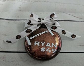 football ornament/ football Christmas/ sports ornament/ sports gift/ personalized football gift/ football decor