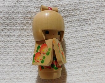 Vintage Kokeshi Wooden Doll