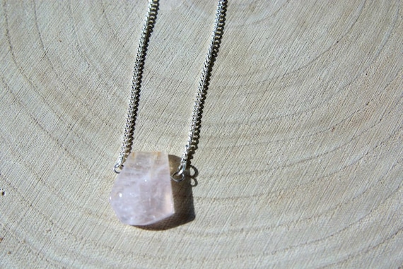 Rose Quartz Bar necklace, 925 Sterling Silver, Rose Quartz Gemstone, birthstone necklace, jewelry Minimalist, Rose Quartz Necklace, Zodiac