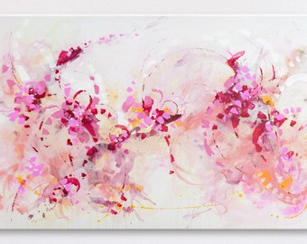 Large painting Pastel painting Abstract painting Large Wall art Abstract wall art Painting Canvas Art Modern artwork Orange painting