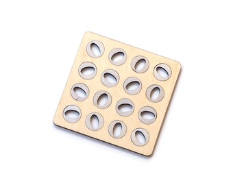 Set of elegant laser cut wooden coasters - Model 4.2
