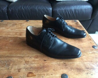 Men's, Marks & Spencer, Collezione, Black Leather Shoes, Size 8