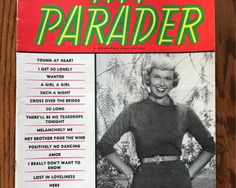 DORIS DAY on the Cover, June 1954 Hit Parader Song Magazine, Gift Idea