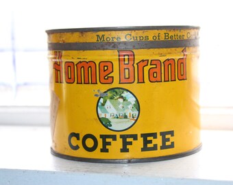 Vintage Bliss Coffee Tin Kitchen Decor
