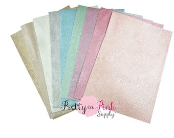 Soft Faux Leather Fabric Sheets -Metallic Foil Fabric Sheet-A4 or A5 Leather Fabric Material-DIY Hair Bows 1mm Thick
