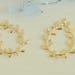 4pcs brass plated gold Water drops leaf pendant