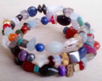 Bits and Bobs Memory Wire Bracelet