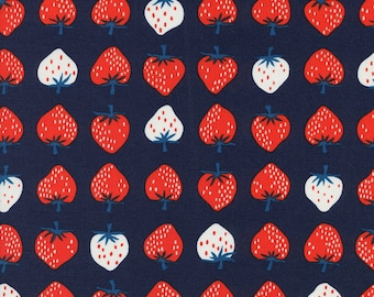 Cotton + Steel Fabric, Strawberry, K3040-003 Red, Kim Kight, 100% Cotton
