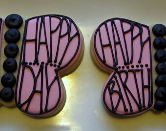 Happy Birthday Butterfly Cookies 2 dozen