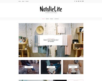 NatalieLite - A WordPress Blog Theme - Responsive WordPress Blog Theme - Feminine Wordpress Theme - Fashion Template - WordPress Blog Theme