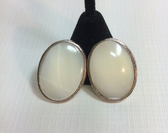 Vintage Mother Of Pearl Earrings