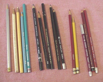 VTG Lot 15 Mixed Quilters Pencil Linton Kirin Berol Venus Koh-I-NoorTemplate Rexel Cumberland Vogart General's Conte a Paris Eberhard Faber