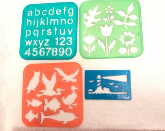 Vintage Tupperware Tuppertoys Stencils
