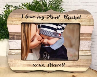 We Love You Auntie Personalized Frame, Aunt Gift, Personalized Picture Frame, Personalized Aunt, Aunt Frame, Auntie Frame,