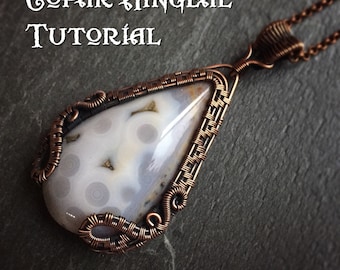 TUTORIAL - Dragon Gate Pendant - Wire Wrapping - Jewelry Pattern - Teardrop Cabochon Wire Wrapped Gemstone Lesson - Wire Wrap Stone
