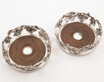 Pair of Elkington Wine Coasters, 1853