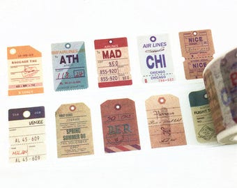 Washi Tape, Stamps Washi Tape, Logo Washi Tape, Vintage Stamps Washi Tape, Label Washi Tape