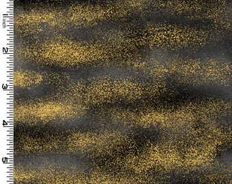 Gold Dust on Black Lair of the Dragon Kona Bay Fabric 1 yard