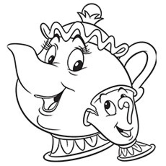 SVG disney mrs. pots and chip beauty and the beast cut