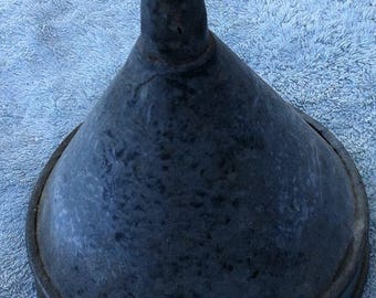 Antique galvanized steel funnel