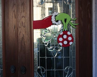 Christmas Yard Art - Stealing Hand with Ornament