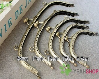 Antique Brass Embossed Curve Purse Frame (PF-25) - 8.5cm / 10cm / 12cm / 15cm / 20cm