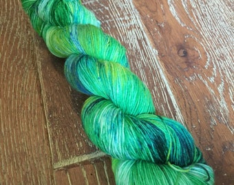 Hand Dyed Superwash Merino Nylon Sock Yarn, 100g/3.5oz, 'Lettice'