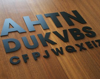 Acrylic Letters AvantGarde - Home Address - Office Plaque Signs - Wall Door Decoration - Custom Name Text - Black White Gold Silver
