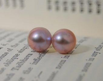 Cleo - OOAK Pearl Earrings, pearl stud earrings, pearl jewelry, wedding, anniversary gift, rare pearls, gold, gift idea for her, fashion