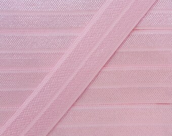 5/8 PEARL PINK Fold Over Elastic 5 or 10 YARDS