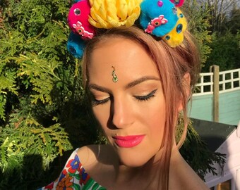 Bambi Pom Pom Butterfly Flower Hair Head Band