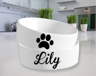 pet name personalized, animal decals, vinyl decals for pets, pet stocking gift, pet name decals, *decal only DISH NOT INCLUDED*