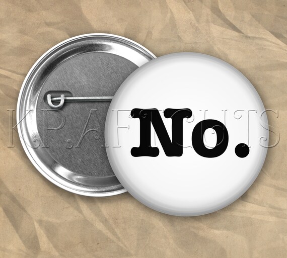 No. Pinback Button Flair #B76