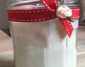 Handmade Scented Soy Wax Candle In Recycled Jar
