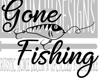 Gone fishing svg | Etsy