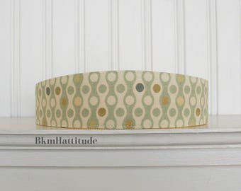 White and Seafoam Green Headband, Womens Headband Fabric Headband, Adult headband, Hair Wrap