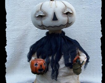 Peter, Peter, Pumpkin Eater, A Primitive, Folk Art, Halloween, Doll, PATTERN